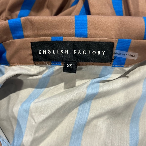 English Factory Striped Collared Midi Dress, size XS. - Picture 7 of 8